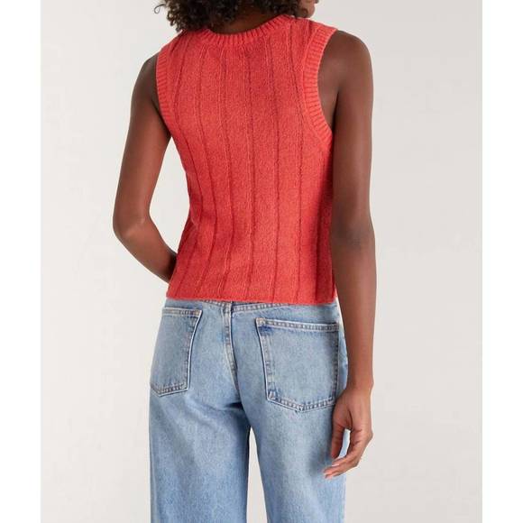 NEW Z SUPPLY piper sweater tank in mineral red - Picture 2 of 3
